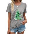 thumbnail image 1 of MOSHU Christmas Womens T-shirts Round Neck Shirts for Women Short Sleeve Loose Graphic Tees Casual Tee, 1 of 9