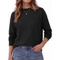 thumbnail image 1 of MOSHU Crewneck Sweaters for Women Drop Shoulder Women Sweaters Long Sleeves Fall Tops Knit Pullover Sweaters, 1 of 11