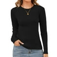 thumbnail image 1 of MOSHU Womens Sweaters Ribbed Knit Long Sleeve Shirts Slim Fit Pullover Sweaters for Women Crewneck Tunic Tops, 1 of 6