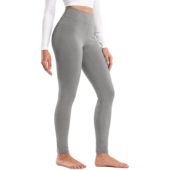 MOSHU Fleece Lined Leggings for Women High Waisted Leggings Thermal Yoga Pants Winter Warm Tummy Control Workout Pants