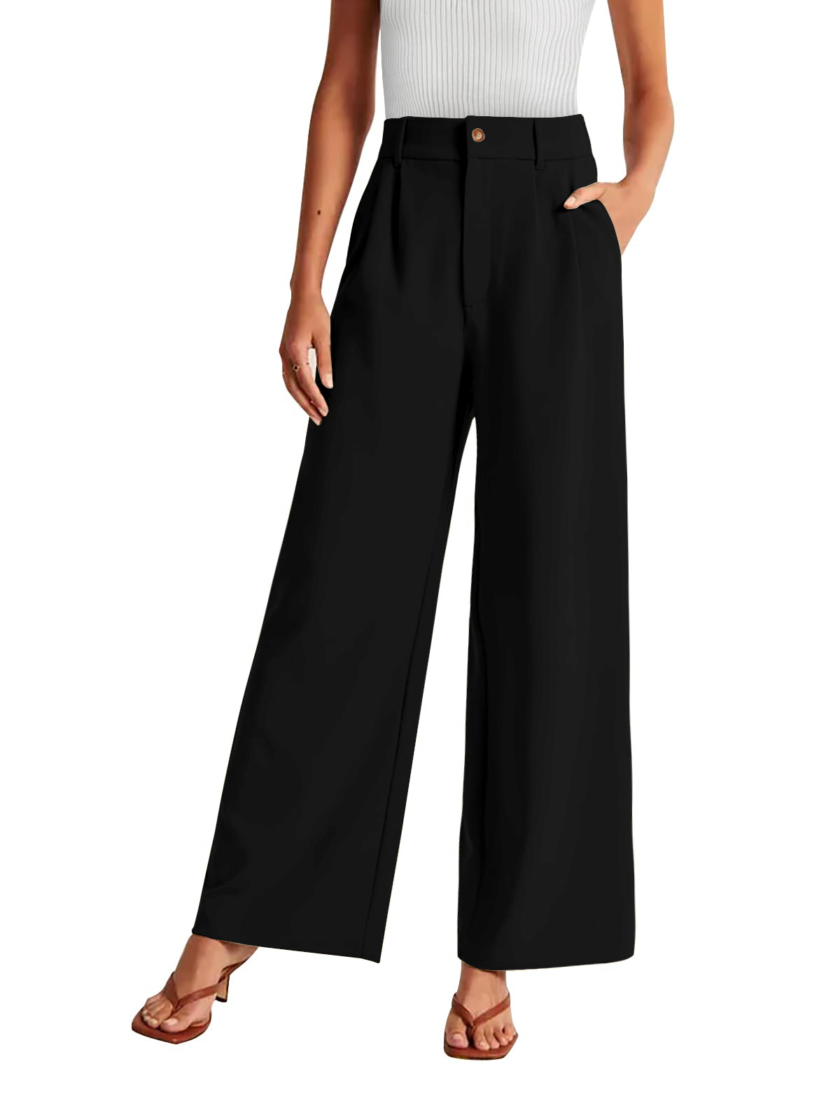 Dames joggingbroek met boordjes, normale taille Dames joggingbroek met boordjes, normale taille