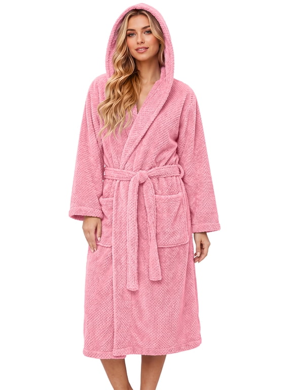Hooded Robes for Women Soft Long Towel Bathrobes Quick Dry yet Warm Men Womens Robe with Pockets