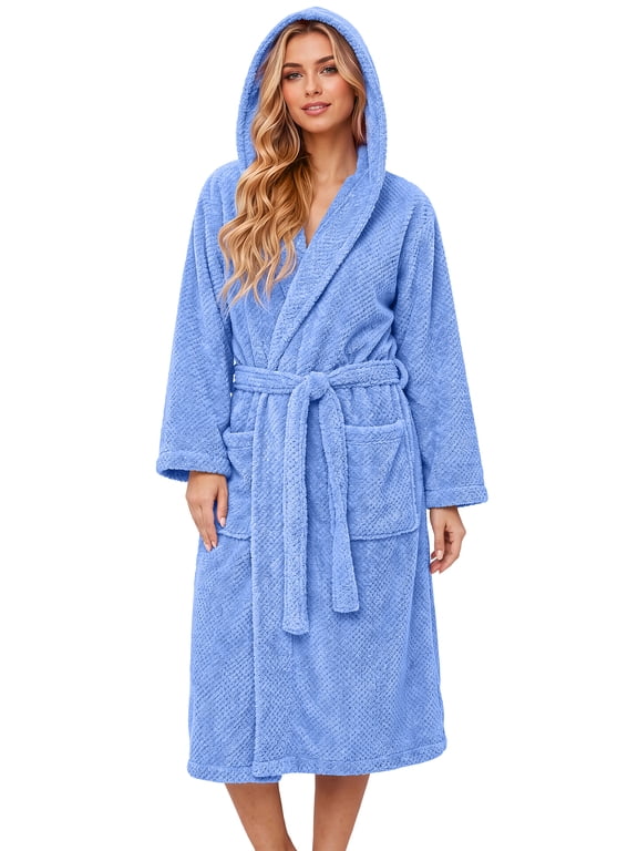 Hooded Robes for Women Soft Long Towel Bathrobes Quick Dry yet Warm Men Womens Robe with Pockets