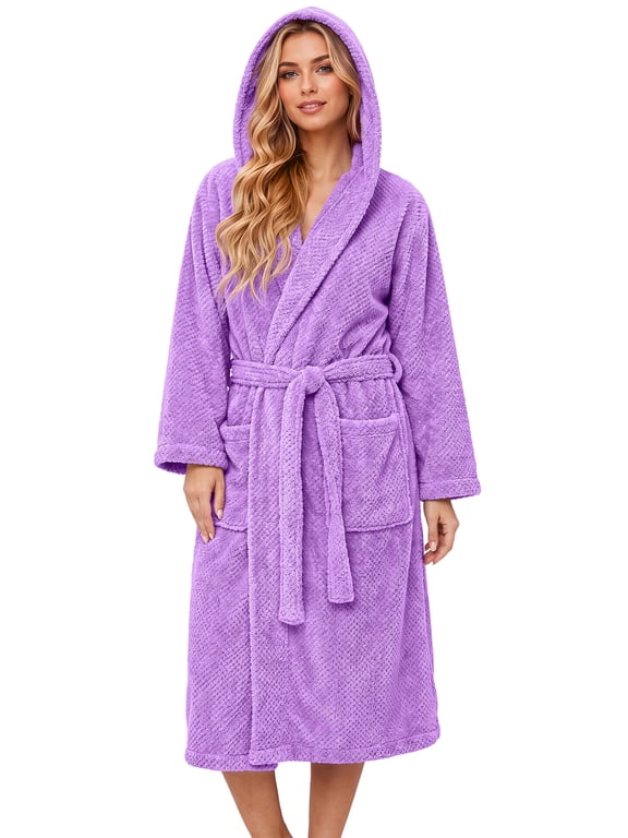 Hooded Robes for Women Soft Long Towel Bathrobes Quick Dry yet Warm Men Womens Robe with Pockets