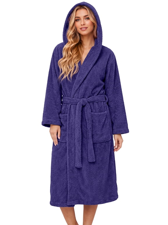 Hooded Robes for Women Soft Long Towel Bathrobes Quick Dry yet Warm Men Womens Robe with Pockets