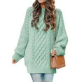 thumbnail image 1 of MOSHU Oversized Sweaters for Women Cable Knit Chunky Pullover Sweater, 1 of 10