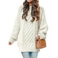 thumbnail image 1 of MOSHU Oversized Sweaters for Women Cable Knit Chunky Pullover Sweater, 1 of 10
