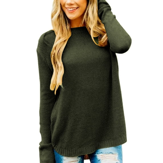 MOSHU Oversized Sweaters for Women Knitted Pullover Sweater Chunky Womens Tops