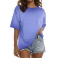 thumbnail image 1 of MOSHU Oversized T Shirts for Women Short Sleeve Vintage Print Cotton Tees Casual Baggy Womens Tops, 1 of 6