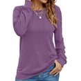 thumbnail image 1 of MOSHU Pleated Womens Tunic Tops Casual Dressy Blouses Fashion Long Sleeve Shirts for Women, 1 of 10