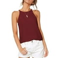 thumbnail image 1 of MOSHU Racerback Tank Tops for women Halter Casual Cami Sleeveless Summer Tops, 1 of 10
