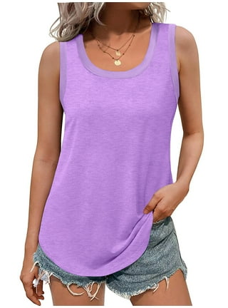 Workout Tank Tops in Womens Workout Tops | Purple - Walmart.com