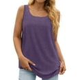 thumbnail image 1 of MOSHU Summer Womens Tank Tops U Neck Casual Flowy Sleeveless Shirts for Women, 1 of 10