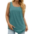thumbnail image 1 of MOSHU Summer Womens Tank Tops U Neck Casual Flowy Sleeveless Shirts for Women, 1 of 10