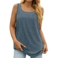 thumbnail image 1 of MOSHU Summer Womens Tank Tops U Neck Casual Flowy Sleeveless Shirts for Women, 1 of 10