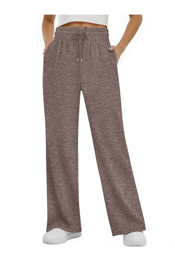 Sweatpants for Women Straight Leg Elastic Waist Spring Fall Pants Casual Lounge Pants Womens Sweatpants with Pockets