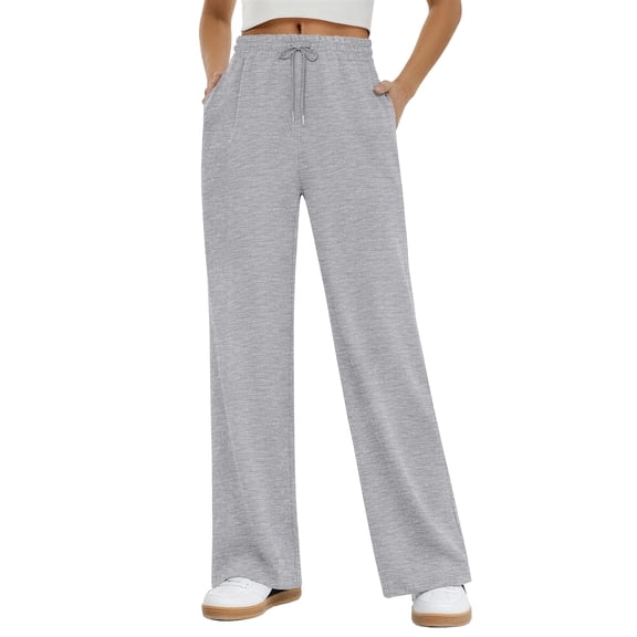 MOSHU Sweatpants for Women Straight Leg Elastic Waist Spring Fall Pants Casual Lounge Pants Womens Sweatpants with Pockets