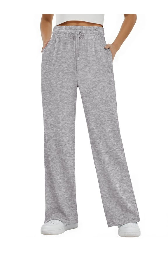 Sweatpants for Women Straight Leg Elastic Waist Spring Fall Pants Casual Lounge Pants Womens Sweatpants with Pockets