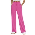thumbnail image 1 of MOSHU Sweatpants for Women Straight Leg Elastic Waist Spring Fall Pants Casual Lounge Pants Womens Sweatpants with Pockets, 1 of 10