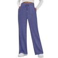 thumbnail image 1 of MOSHU Sweatpants for Women Straight Leg Elastic Waist Spring Fall Pants Casual Lounge Pants Womens Sweatpants with Pockets, 1 of 10
