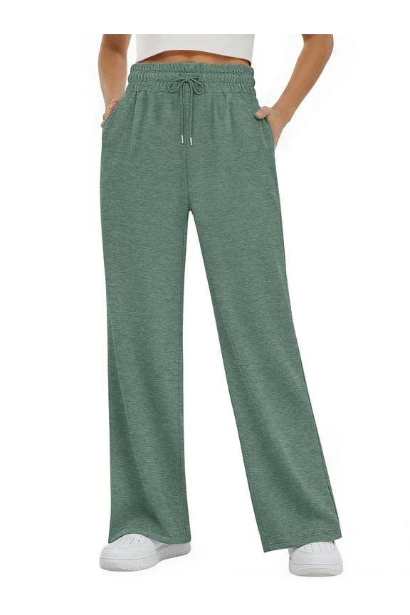 Sweatpants for Women Straight Leg Elastic Waist Spring Fall Pants Casual Lounge Pants Womens Sweatpants with Pockets