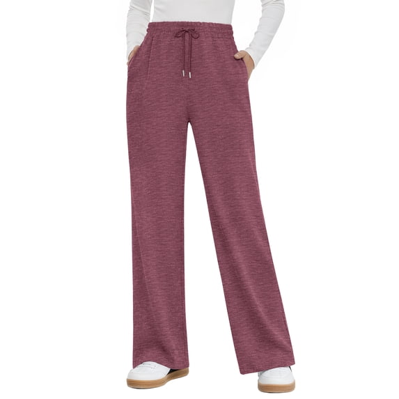 MOSHU Sweatpants for Women Straight Leg Elastic Waist Spring Fall Pants Casual Lounge Pants Womens Sweatpants with Pockets