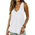 thumbnail image 1 of MOSHU Tank Tops for Women Flowy Deep V Neck Women Shirts Loose Fit Summer Sleeveless Tops, 1 of 9