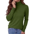 thumbnail image 1 of MOSHU Turtleneck Sweaters for Women Long Sleeve Casual Tops Knit Womens Pullover Sweaters Winter Clothes, 1 of 10