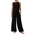 thumbnail image 1 of MOSHU Two Piece Lounge Sets for Women Loose Fit Tank Tops and Wide Leg Pants with Pockets Solid Summer Sets, 1 of 9