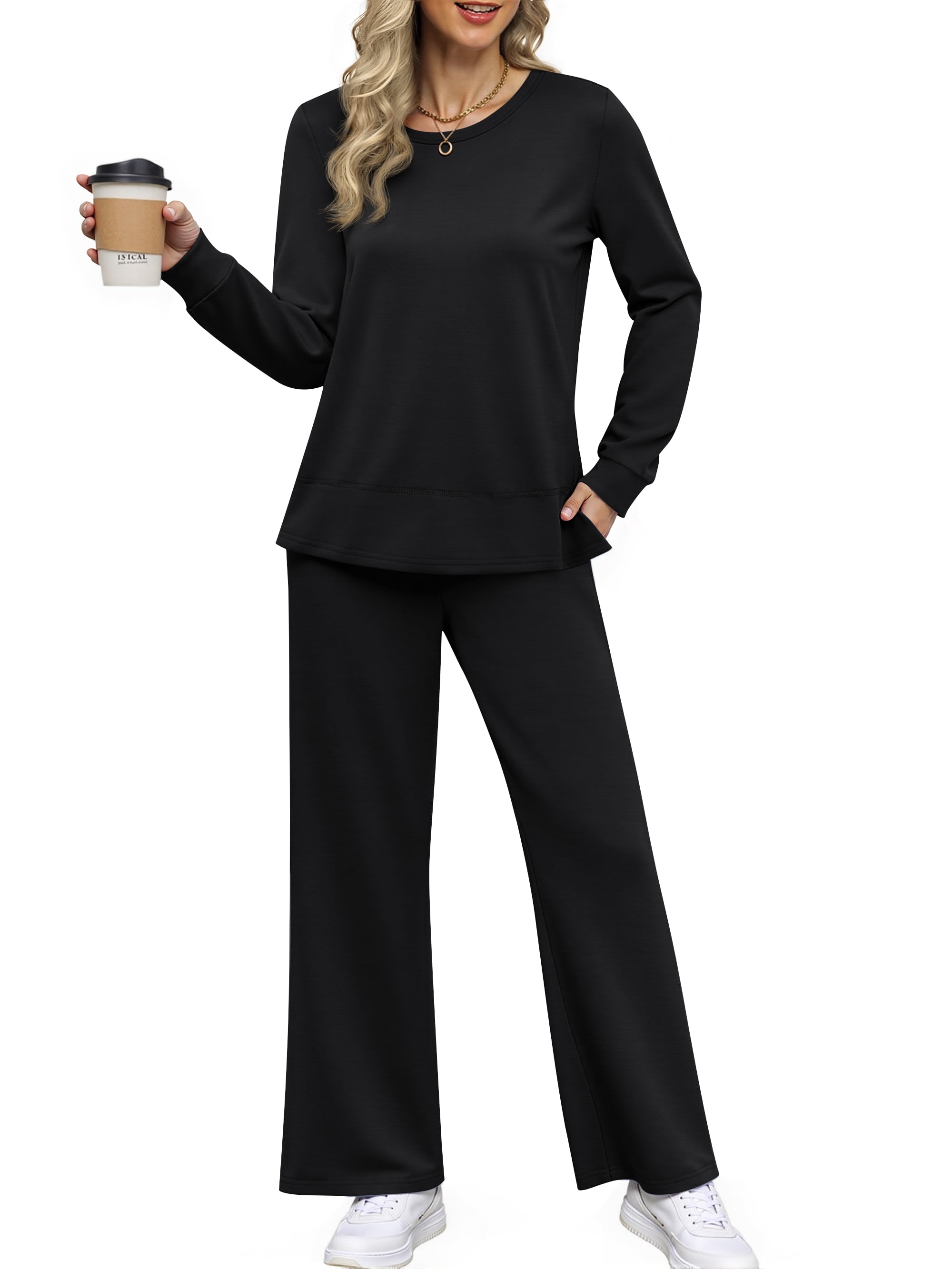 Casual Sleeveless Slit Top Loose Two-piece Set