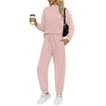 thumbnail image 1 of MOSHU Two Piece Sets for Women Casual Lounge Sets Mock Neck Sweatshirts and Drawstring Jogger Pants Vacation Travel Outfits, 1 of 7