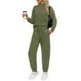 thumbnail image 1 of MOSHU Two Piece Sets for Women Casual Lounge Sets Mock Neck Sweatshirts and Drawstring Jogger Pants Vacation Travel Outfits, 1 of 7