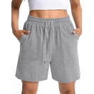 MOSHU Womens Cotton Shorts Drawstring Waist Sweat Shorts fo…