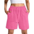 thumbnail image 1 of MOSHU Womens Cotton Shorts Drawstring Waist Sweat Shorts for Women Summer Casual Shorts with Pockets, 1 of 10