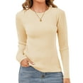 thumbnail image 1 of MOSHU Womens Sweaters Ribbed Knit Long Sleeve Shirts Slim Fit Pullover Sweaters for Women Crewneck Tunic Tops, 1 of 6