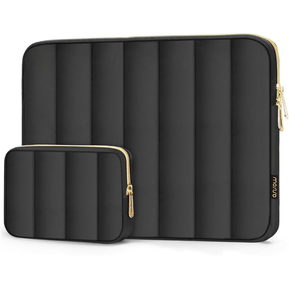 MOSISO 13-14 inch Laptop Case,13.3 inch Puffy Laptop Sleeve Compatible with MacBook Air 13 13.6 M4 M3 M2 M1/Pro 13/Pro 14, HP, Dell, ASUS, Lenovo,Vertical Rectangle Carrying Bag with Small Case