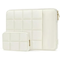 MOSISO 13-14 inch Laptop Case, 13.3 inch Puffy Laptop Sleeve Compatible with MacBook Air/Pro 13 inch, Compatible with MacBook Pro 14, Twelve Square Quilted Bag with Vertical Pocket&Small Case