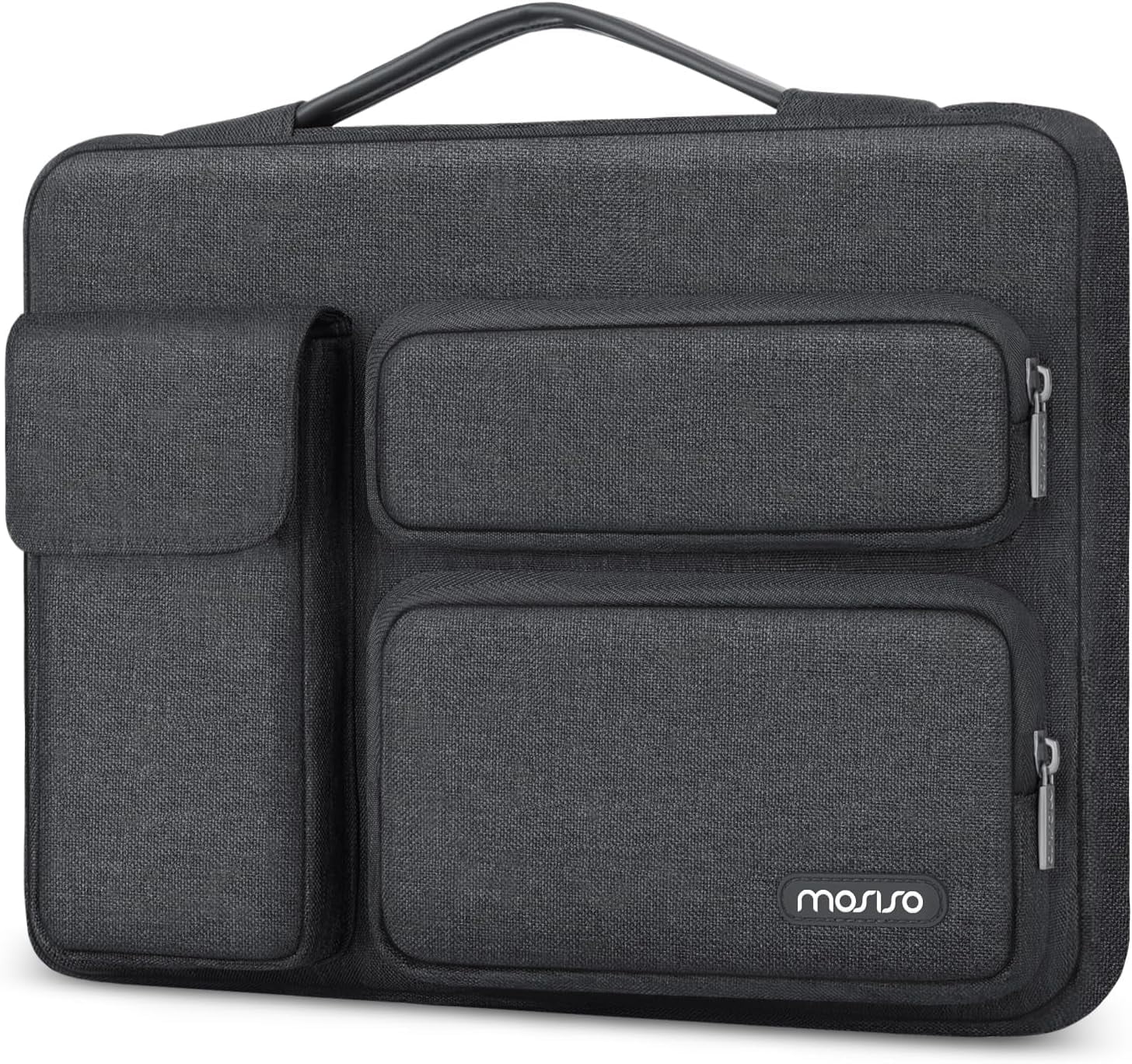 MOSISO 13.3 Inch Laptop Sleeve Case, 360 Protective Laptop Bag with 2 Front Pockets & Flap Pocket, Compatible with HP, Dell, Lenovo, ASUS & Acer