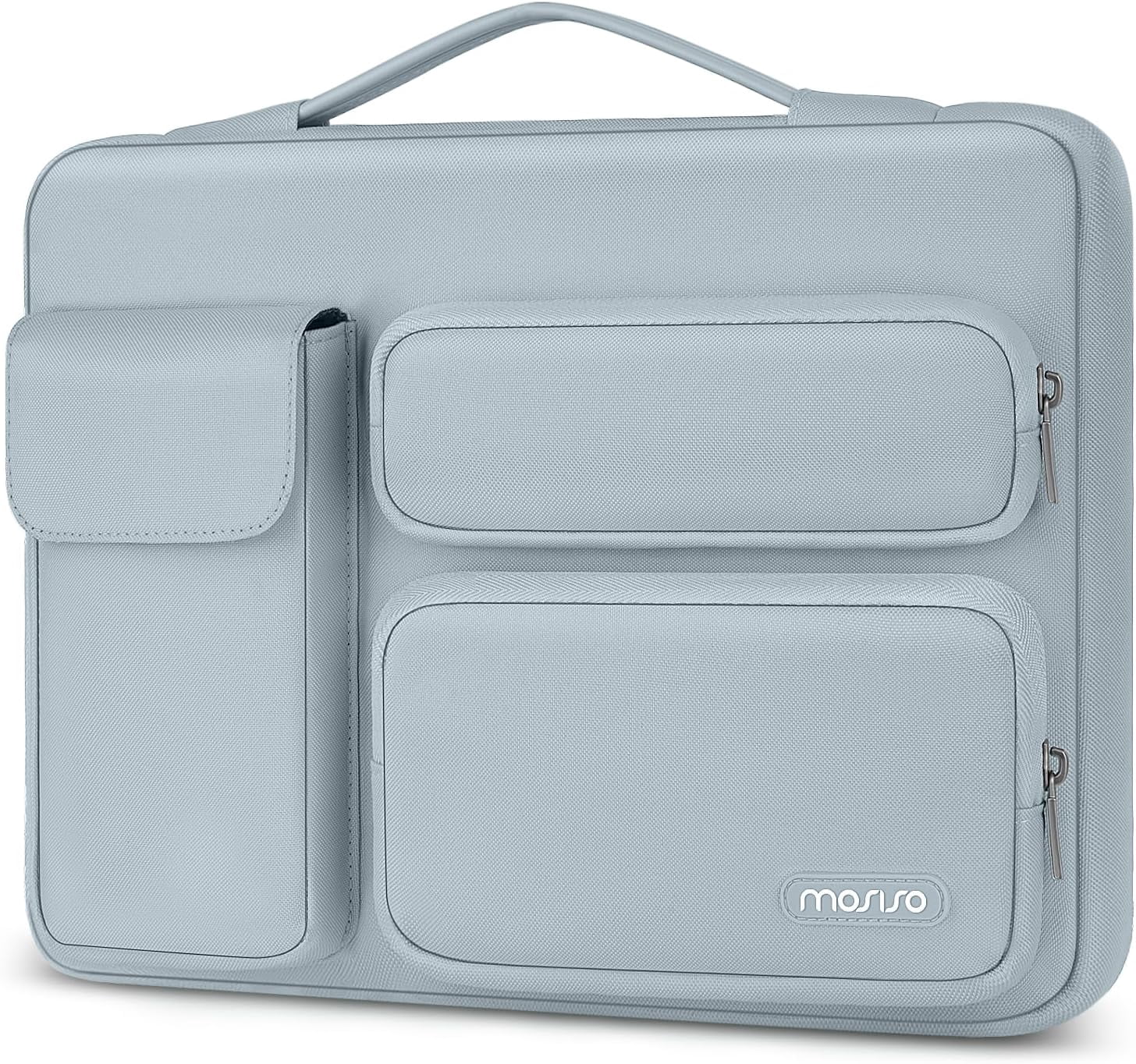 MOSISO 13.3 Inch Laptop Sleeve Case, 360 Protective Laptop Bag with 2 Front Pockets & Flap Pocket, Compatible with HP, Dell, Lenovo, ASUS & Acer