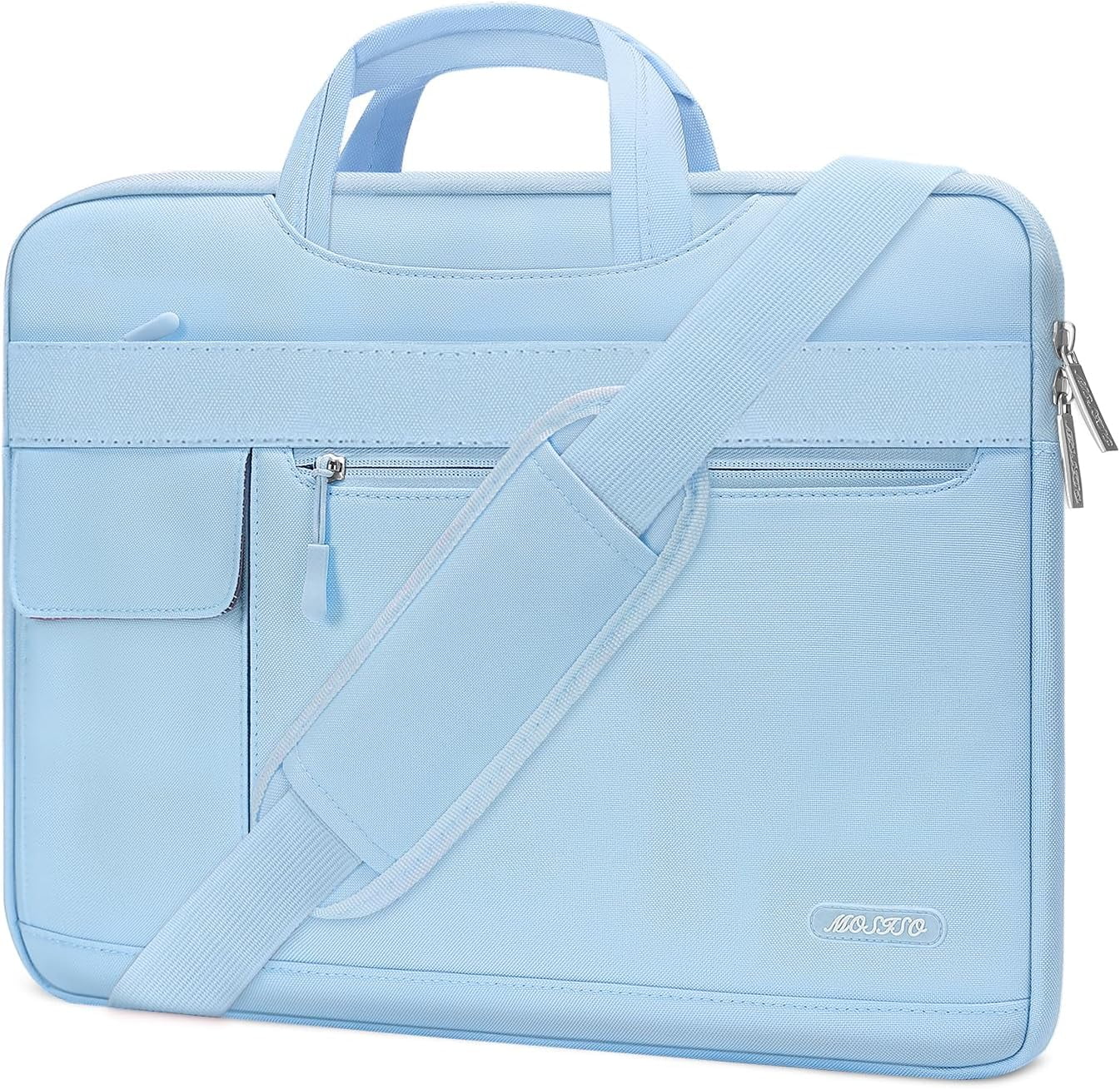 MOSISO 13.3" Laptop Shoulder Bag Travel Business School Polyester Notebook Messenger Briefcase Sleeve Case Computer Handbag for MacBook/Dell/HP/Surface/Lenovo/Acer/Asus,