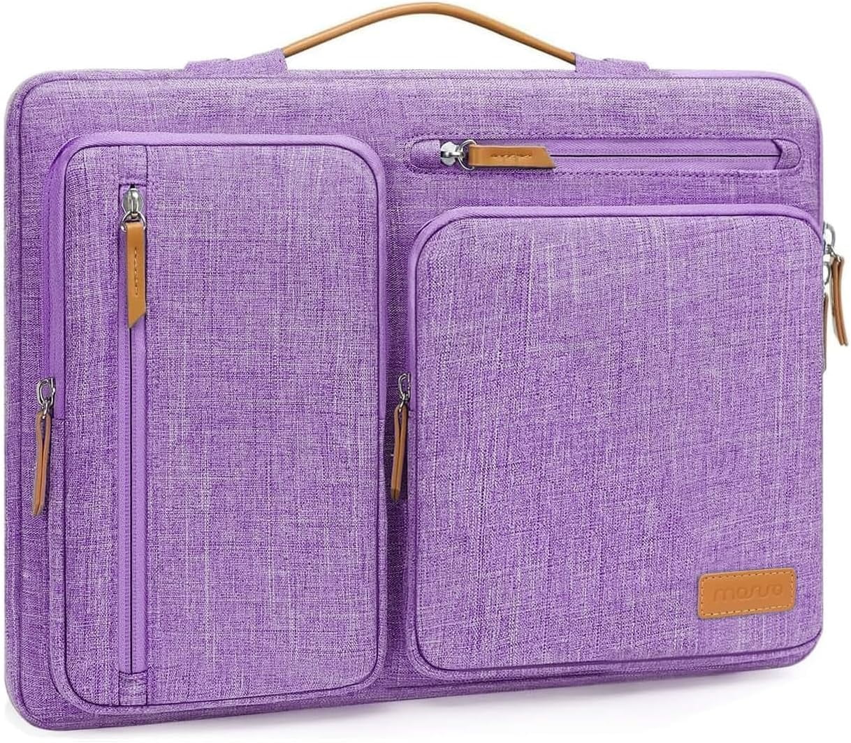 MOSISO 14 Inch Laptop Sleeve Case, 360 Protective Laptop Bag with Handle & 4 Zipper Pockets, Compatible with HP, Dell, Lenovo, ASUS & Acer Laptops