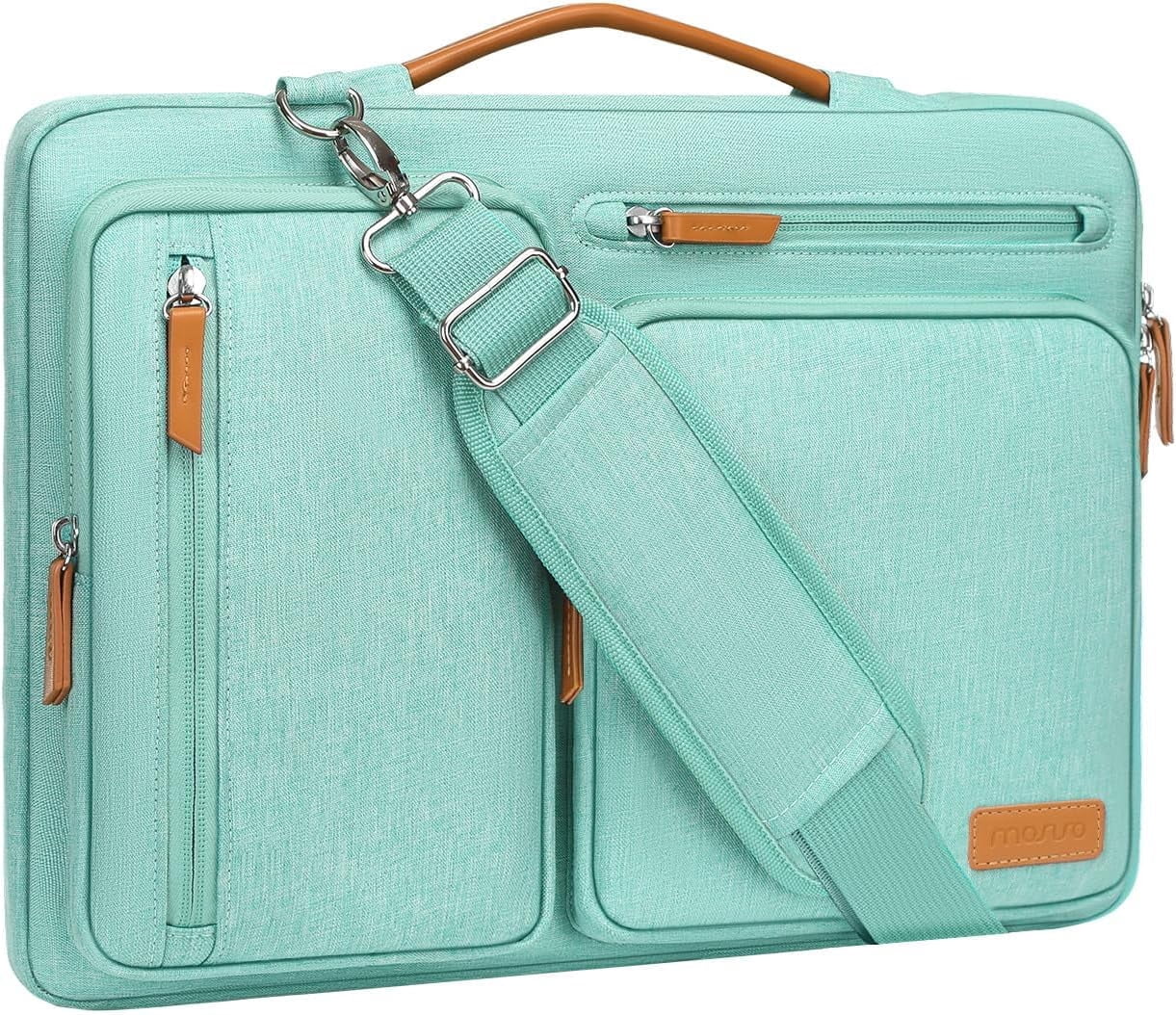 MOSISO 15-15.6"Laptop Shoulder Bag Adjustable Strap 360 Protective Soft Tablet Sleeve Computer Bag