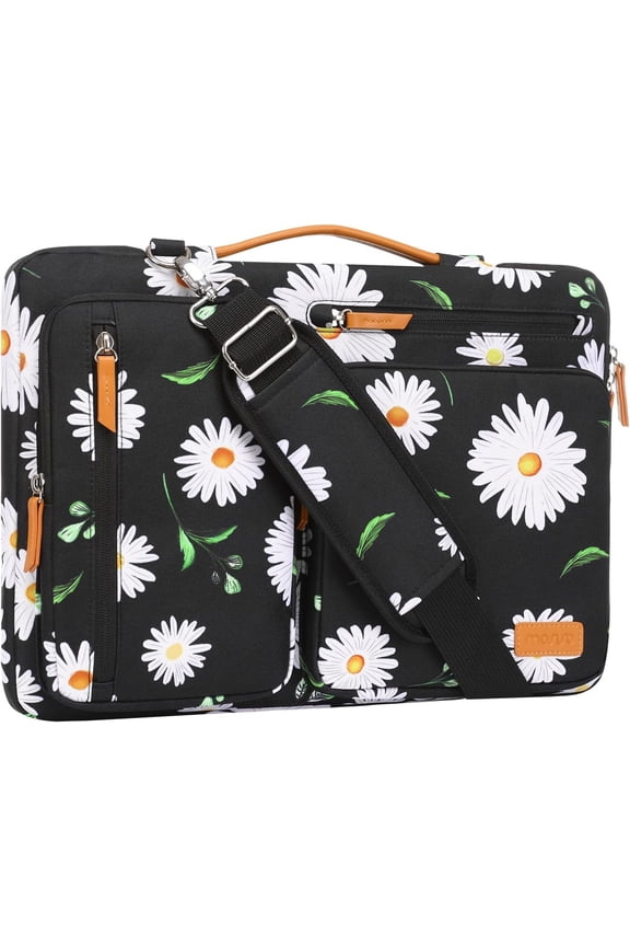 15-15.6 inch Laptop Shoulder Bag, Messenger Computer Bag Compatible with MacBook Pro 16, HP, Dell, Lenovo, Asus Notebook