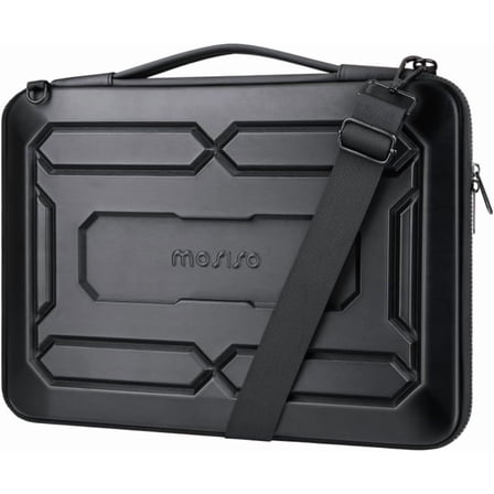 MOSISO 15.6 inch Hard Shell Laptop Sleeve Shoulder Bag, Waterproof Shockproof Protective EVA Computer Bag Carrying Case Compatible with MacBook Pro 16, 15-16 inch Lenovo, HP, Dell, Notebook