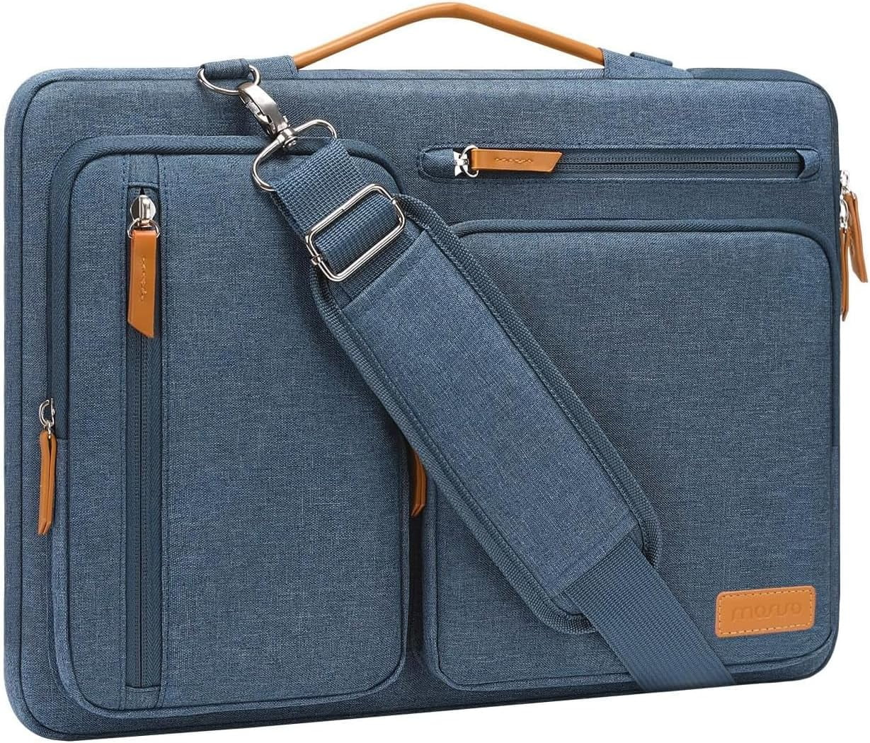 MOSISO 17-17,3 inch laptophoes, 17,3 gezwollen laptophoes compatibel met Dell XPS/HP Pavilion/Ideapad/Acer/Alienware/HP Omen notebookcomputer, horizontale polyester tas met kleine hoes, roze