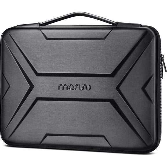 MOSISO 17-17.3 inch Laptop Hard Case, 17.3 inch Waterproof Shockproof Computer Bag Compatible with MacBook HP Dell,Artistic Geometric EVA Carrying Sleeve Laptop Case Hard Shell with Handle