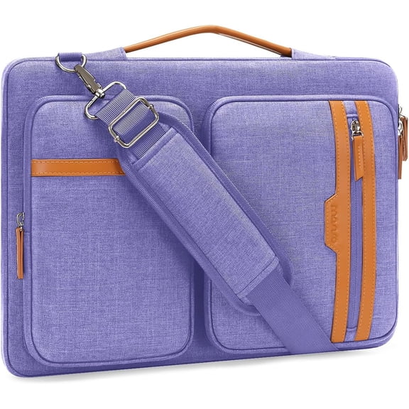 MOSISO 360 Protective Laptop Bag, 15.6 inch Computer Bag Compatible with MacBook Pro 16, HP, Dell, Asus Notebook, Side Open Sleeve with 2 Rectangle Zipper Pockets&Extendable Handle