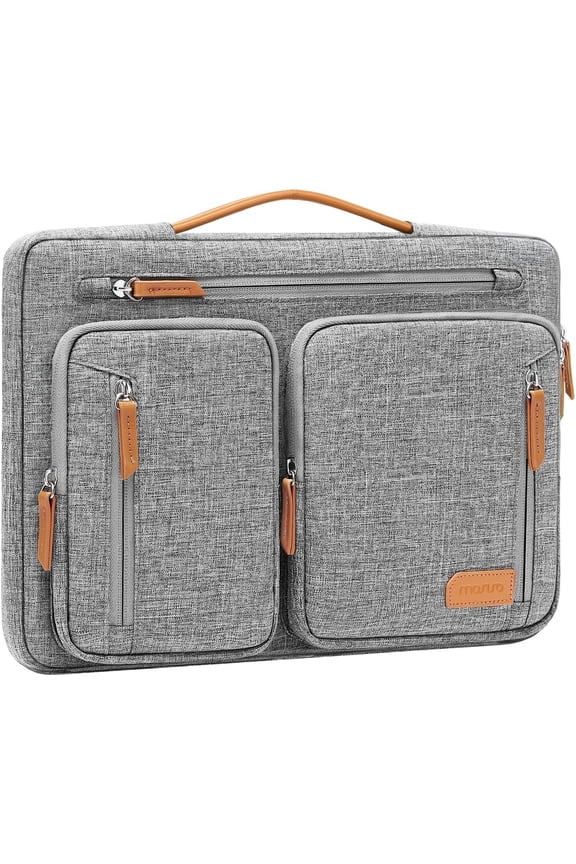 360 Protective Laptop Case 15.6 inch, 15-16 inch Laptop Sleeve Compatible with MacBook Pro 16, HP Acer Dell Lenovo ASUS, Side Open Carrying Computer Bag with 5 Accessory Pockets&Belt