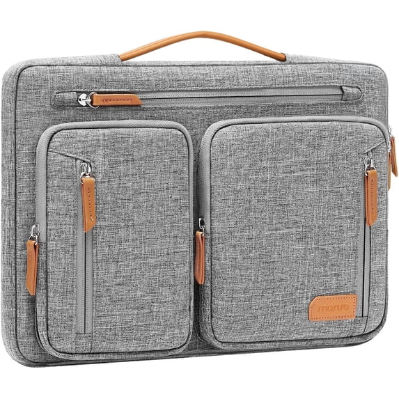 MOSISO 360 Protective Laptop Case 15.6 inch, 15-16 inch Laptop Sleeve Compatible with MacBook Pro 16, HP Acer Dell Lenovo ASUS, Side Open Carrying Computer Bag with 5 Accessory Pockets&Belt