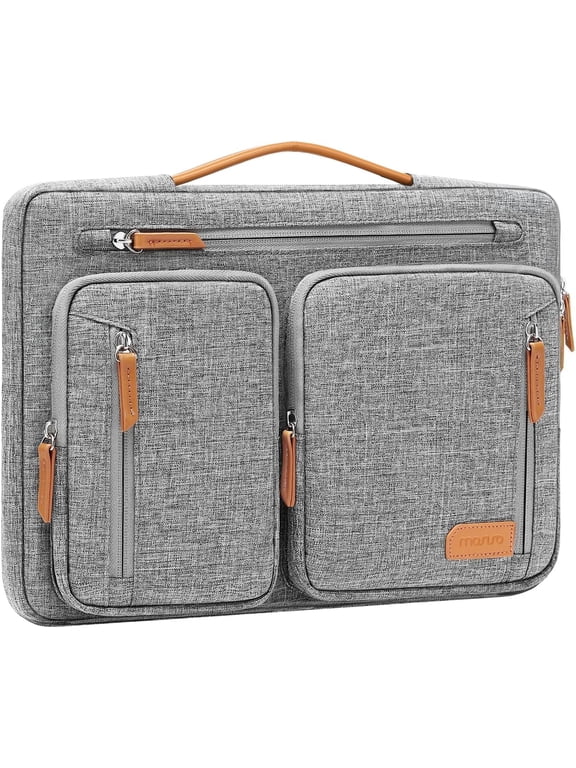 360 Protective Laptop Case 15.6 inch, 15-16 inch Laptop Sleeve Compatible with MacBook Pro 16, HP Acer Dell Lenovo ASUS, Side Open Carrying Computer Bag with 5 Accessory Pockets&Belt